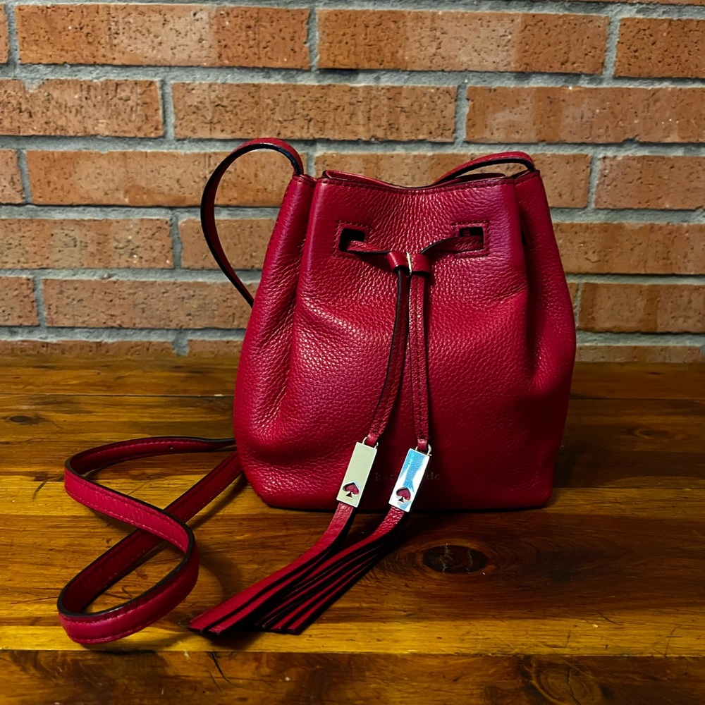 Kate Spade drawstring bucket crossbody bag